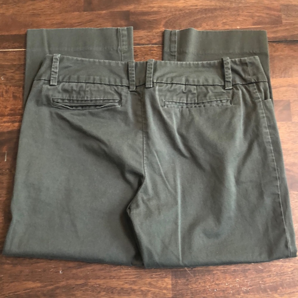 Mossimo Women's Stretch Capri Pants Green Cropped Casual Chino Bottoms Size 4 - Picture 6 of 7
